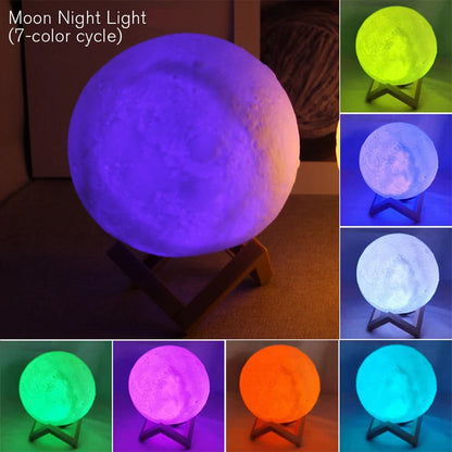 3D Celestial Moon Mood Light
